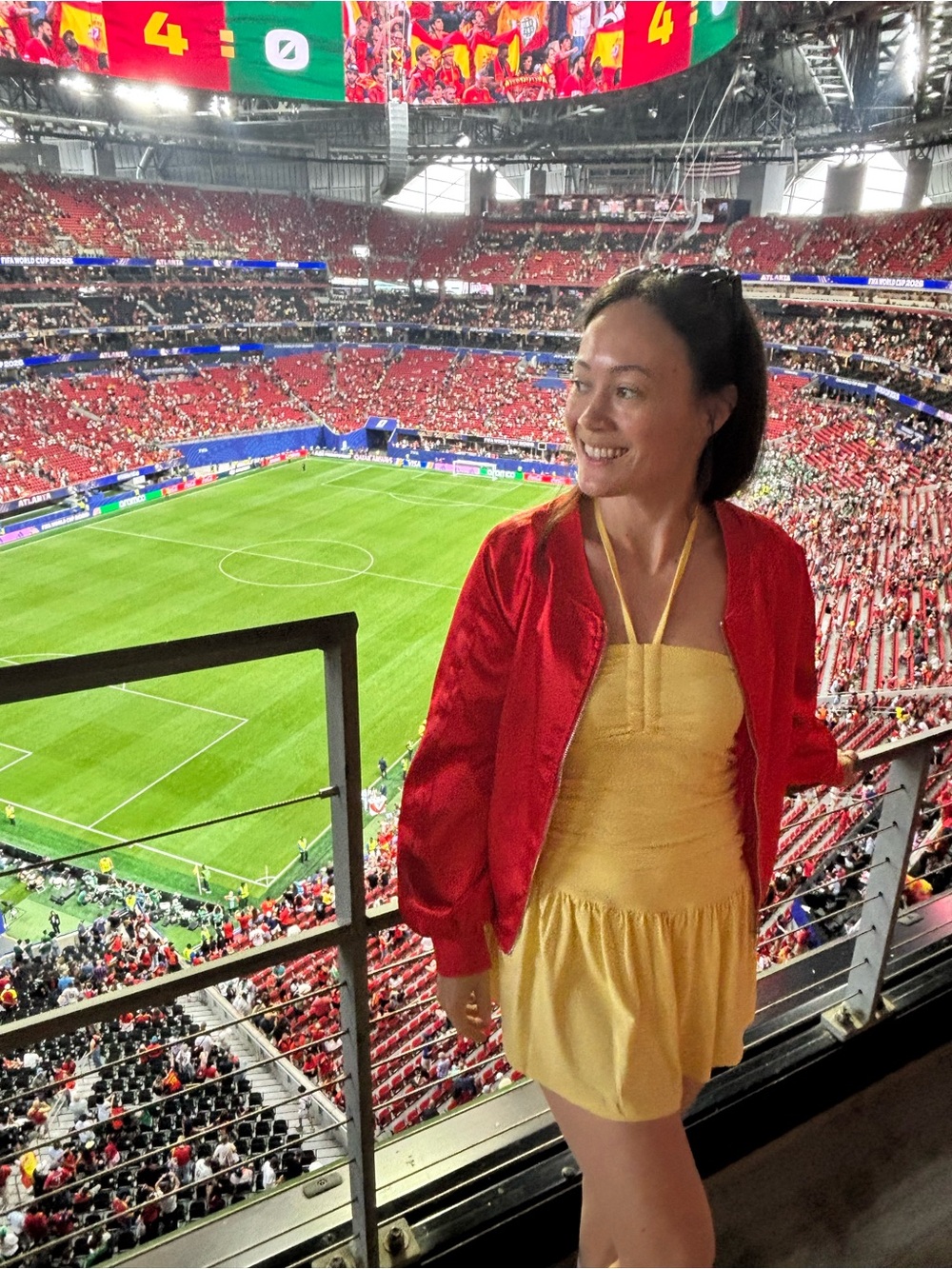 Yellow Halter Top and Skirt Set - includes Red Jacket — Size Small